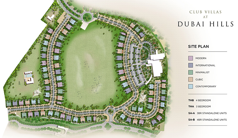 Emaar Club Villas at Dubai Hills Master Plan